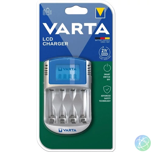 Varta 57070201401 LCD akkumulátor nélküli töltő + 12V autóadapter