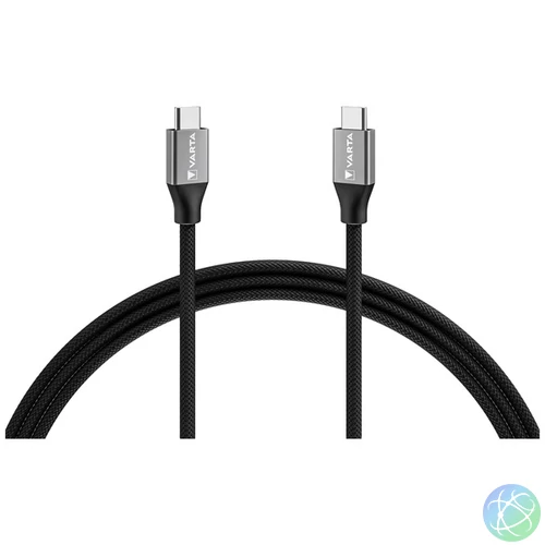 Varta 57936101111 2m 100W USB C apa-apa adat- és töltőkábel