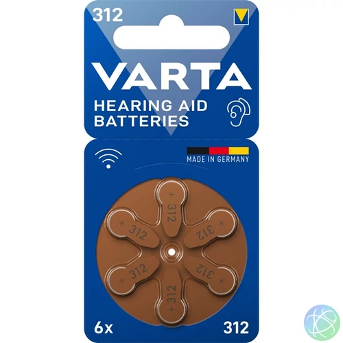 VARTA 24607101416 312 hallókészülék elem 6db/bliszter