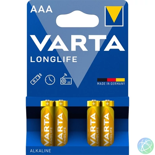 VARTA 4103101414 Longlife AAA alkáli mikroceruza elem 4db/bliszter