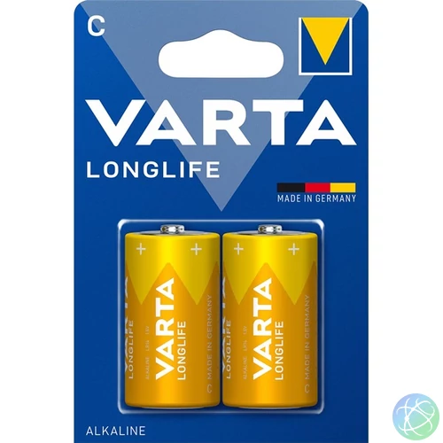 VARTA 4114101412 Longlife C (LR14) alkáli baby elem 2db/bliszter