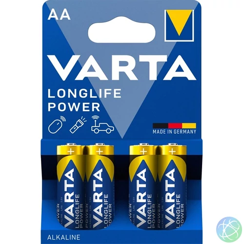 Varta 4906121414 Longlife Power AA (LR6) alkáli ceruza elem 4db/bliszter