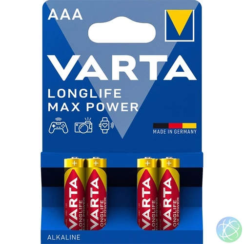 VARTA 4703101404 Max Tech AAA alkáli mikroceruza elem 4db/bliszter