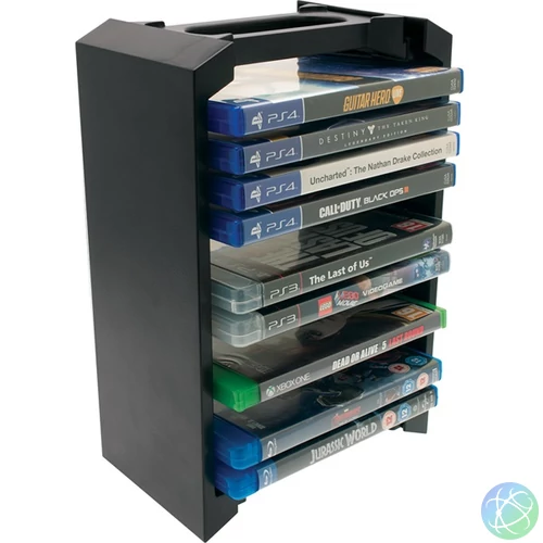 Venom VS3053 PS3/PS4/Xbox One/Blu-ray 12 db-os fekete tartó állvány