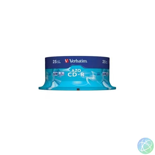 VERBATIM CDV7052B25  CD-R  Crystal cake box CD lemez 25db/csomag