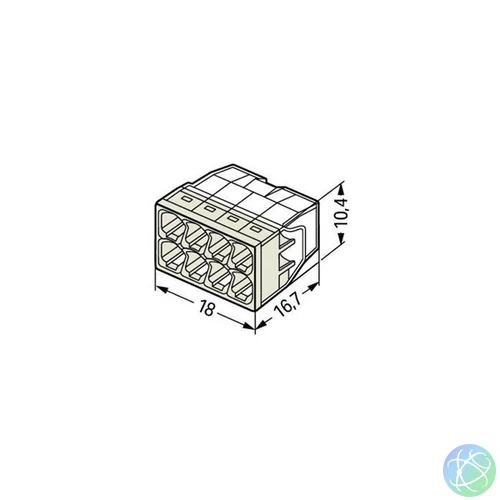 WAGO 2273-208 50 db/csomag COMPACT vezetékösszekötő