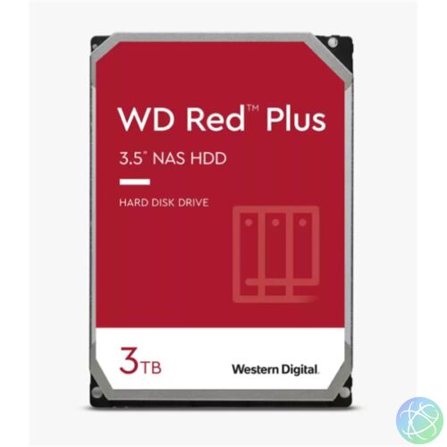Western Digital 3,5" 3000GB belső SATAIII 5400RPM 128MB RED PLUS WD30EFZX winchester 3 év