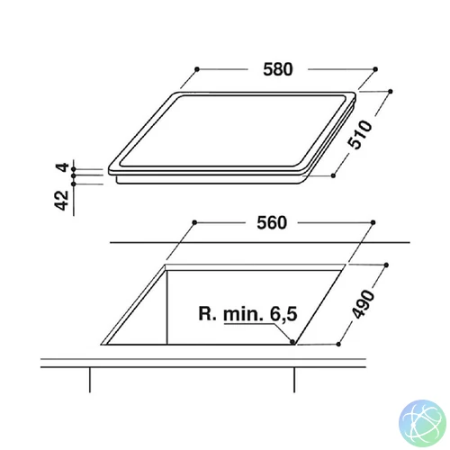 Whirlpool AKT 8601 IX fekete, beépíthető, elektromos üvegkerámia, főzőzóna: 4, beépíthető méret: 56cm, főzőlap