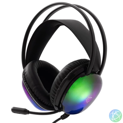 White Shark WS GH-2444B PEACOCK-B fekete gamer headset