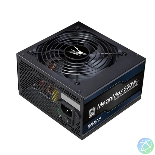 Zalman MegaMax ZM500-TXII(V2) 500W 80+ ventillátorral dobozos tápegység