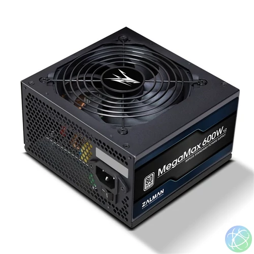 Zalman MegaMax ZM600-TXII(V2) 600W 80+ ventillátorral dobozos tápegység