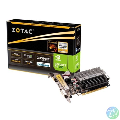 Zotac GeForce GT 730 Zone Edition nVidia 2GB DDR3 64bit  PCIe videokártya
