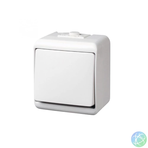 GAO 22041 váltókapcsoló, kültéri IP44 kivitel, 230 V~ / 50 Hz / 10 A, fehér