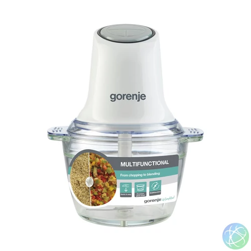 Gorenje S501GW aprító, 500 W, kettős acél pengerendszer, mérőskálázott kehely, fehér