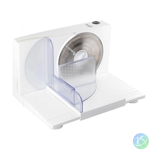 Home HG SZE 01 szeletelőgép, teljesítmény 150 W, szeletelési vastagság 0-1,5 cm, rozsdamentes forgókés Ř17 cm, összecsukható