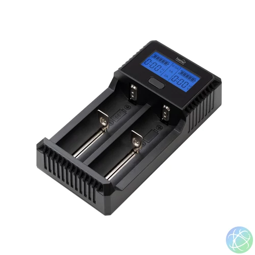 Home SBC 2 akkumulátortöltő, Li-ion és Ni-Mh akkumulátorok töltésére, rövidzárlat elleni védelem, powerbank funkció, fordított polaritás érzékelés