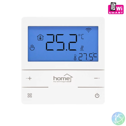 Home FHT76WIFI okos termosztát elektromos fűtőszőnyeghez, LCD kijelző, heti programozás, padlószenzor