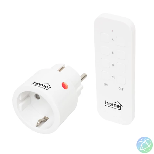 Home TH2311 távirányítható mini hálózati aljzat szett, 2300 W, 1 aljzat + 1 távirányító