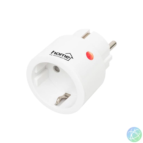 Home TH2300 távirányítható mini hálózati aljzat, max. 2300W, 40m hatótáv, LED visszajelző