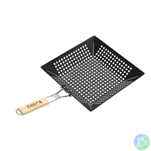 Home GRT02 tapadásmentes sütőkosár, nyéllel, szögletes kialakítás, tapadásmentes bevonat, 305x305x50 mm