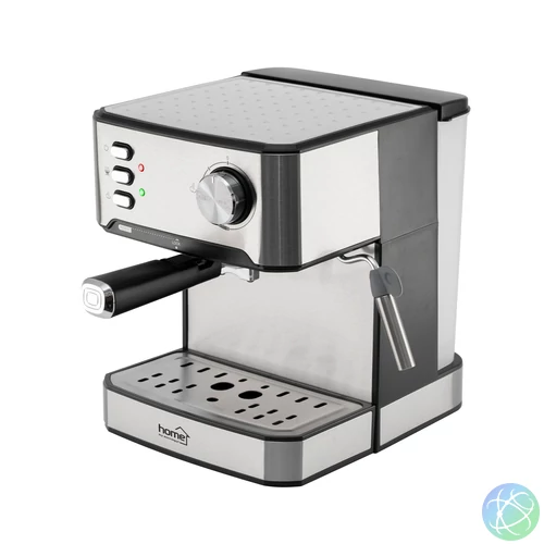 HOME HGPR15 presszókávé főző, 15bar, inox, tejhabosítás, elektronikus vezérlés, automatikus kikapcsolás