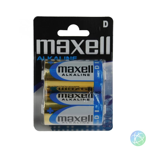 Maxell LR20 D elem, alkáli, góliát, 1,5V, 2 db/csomag