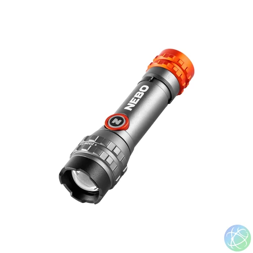 NEBO DAVINCI™ 450L FLEX elemlámpa, 6x-os zoom, alumínium test, IPX4, 600mAh Li-ion akku, max. 450 lumen