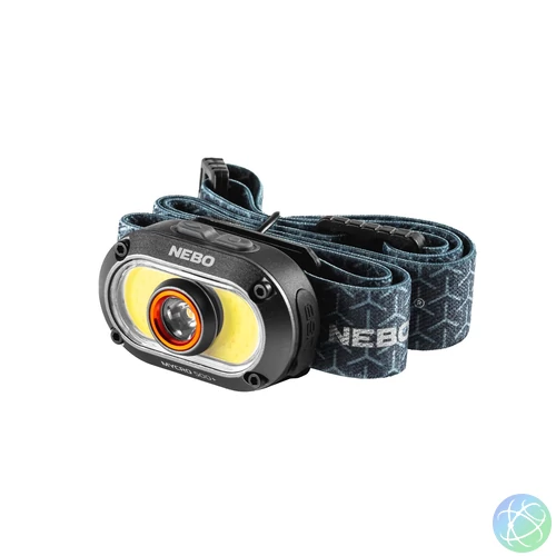 NEBO NEB-HLP-1005-G MYCRO 500 fejlámpa, 500-30 lumen, újratölthető, IPX4, állítható dőlésszög