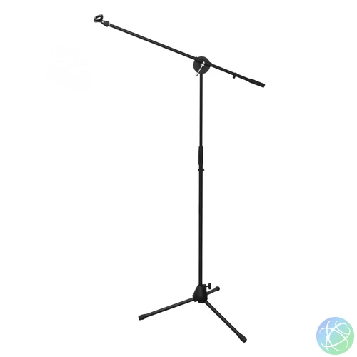 SAL HT 810 mikrofonállvány, 100-155 cm magasság, 25-35 mm átmérőjű mikrofonmarkolat, csúszásgátló lábak