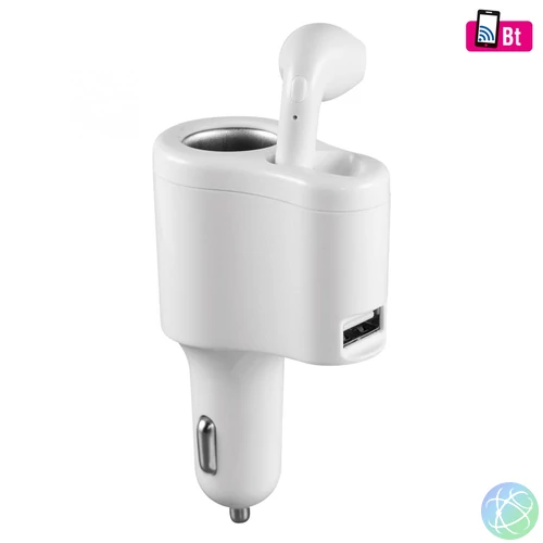 SAL SABT 31 fülhallgató autós töltővel, 3 in 1, monó headset, 3,1 A gyorstöltő, ~2 óra üzemidő