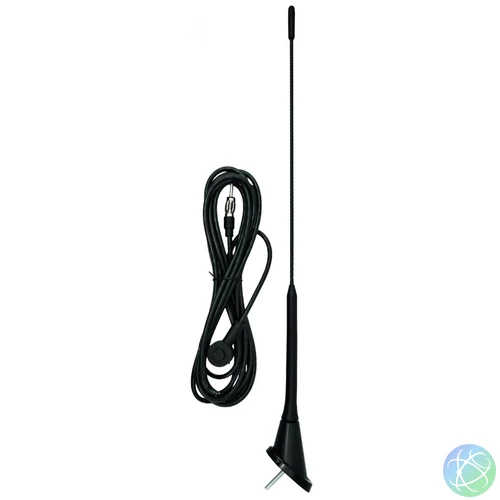 SAL 90557 autóantenna tetőre, VW Golf, M5 csavar, DIN csatlakozó, 400 mm, 52°, gumi burkolat