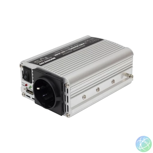 SAL SAI 600USB feszültségátalakító, 300 W, inverter, 500 mA USB töltő, gyermekzár