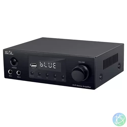 SAL BTA 250 sztereó multimédia erősítő, 2x50 Wmax / 4-8 Ohm, BT, FM rádió, USB, AUX