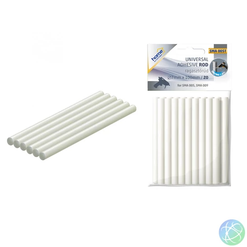 Home SMA 005T ragasztórúd, -Ř7mmx100mm -20dbx4,5g, SMA 005 és SMA 009 ragasztópisztolyhoz, 20db/csomag