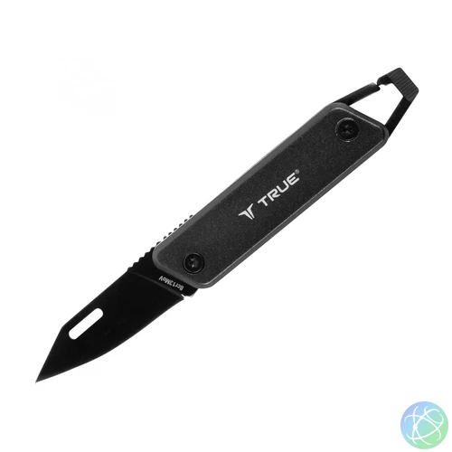 True Utility Modern Keychain Knife, TU7060N, 4 cm rozsdamentes acél penge, multifunkcionális, eloxált alumínium markolat