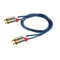 RCA - RCA kábel RCA x2 apa - RCA x2 apa stereo  1,0m fém dugókkal A 3-1M