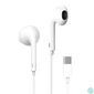 Kép 2/3 - FIESTA Fülhallgató, USB-C, vezetékes, mikrofonnal, fehér