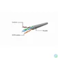 Kép 2/3 - GEMBIRD Patch kábel UTP, CAT6, CCA, 20m, szürke