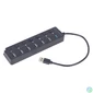 Kép 2/3 - GEMBIRD USB 2.0 HUB Switchelhető 7 portos, fekete