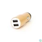 Kép 2/2 - OMEGA USB autós töltő, 2 portos, 2.1A, arany