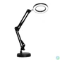 Kép 1/3 - PLATINET Asztali lámpa 10W, 500Lm, flexibilis, 48x LED, rajzasztali lámpa, 3x nagyítólencsével, fekete