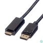 Kép 1/2 - ROLINE Kábel DisplayPort 1.2 DP - HDMI 4K@60Hz, M/M,  3m, fekete