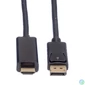 Kép 2/2 - ROLINE Kábel DisplayPort 1.2 DP - HDMI 4K@60Hz, M/M,  3m, fekete