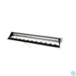 Kép 4/5 - ROLINE Patch panel STP 19", 24 port, üres, kapcsos rögzítési lehtőséggel, fekete