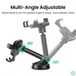 Kép 3/4 - UGREEN Autós telefon gravitációs tartó 4,7" - 7" tapadókorongos, automata lock, szürke