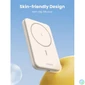 Kép 2/4 - UGREEN Power Bank hordozható töltő, mágneses, vezeték nélküli töltés,  5000mAh, 15W, fehér