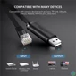 Kép 2/4 - UGREEN Kábel USB-A - RJ45, M/M, 1,5m, fekete