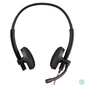 Kép 1/5 - Bluestork Fejhallgató - MC301 Office Headset (mikrofon; hangerő szabályzó, 3,5 Jack, fekete)