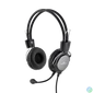Kép 1/4 - Bluestork Fejhallgató - MC201 Office Headset (mikrofon; hangerő szabályzó, 3,5 Jack, fekete)