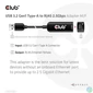 Kép 5/9 - Club 3D Átalakító - CAC-1420 (3.2 USB-A to RJ45, 2.5Gb, M/F)